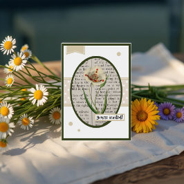 Convites Vintage White Poppy Detalhes do Aniversário do Ver