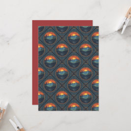 Convites Vintage Wilderness Sunset Mandala