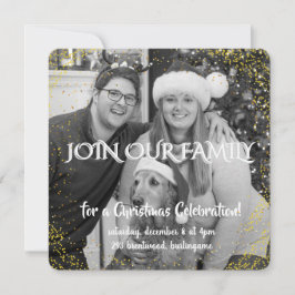 Convites Vintage Winter Christmas Elegance Personalized 