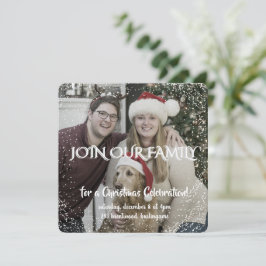 Convites Vintage Winter Christmas Elegance Personalized 