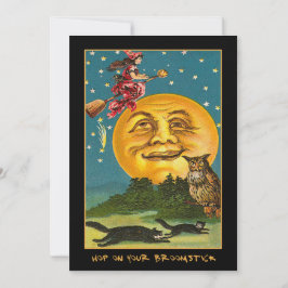 Convites Vintage Witch Sobre Chamada De Texto Sangrento