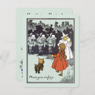 Convites Vintage Wizard de Oz Dorothy Munchkins Aniversário