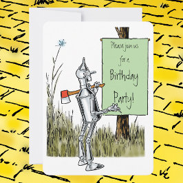 Convites Vintage Wizard de Oz Tinman Aniversário