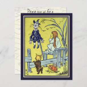 Convites Vintage Wizard of Oz, Dorothy Toto Festa de aniver