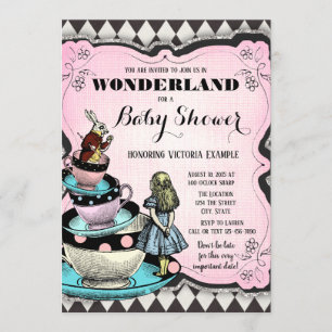 Convites Vintage Wonderland Baby Shower