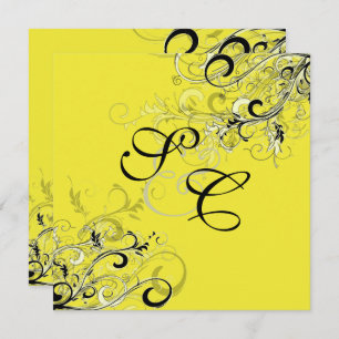 Convites VINTAGEM NEGRA/fundo