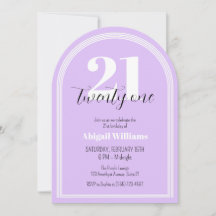 Vinte e Um Arco Preto Roxo Chic Aniversário de 21 