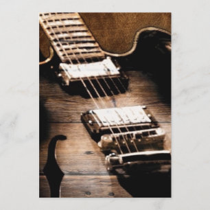 Convites Violão de Música Country Ocidental em Madeira de C