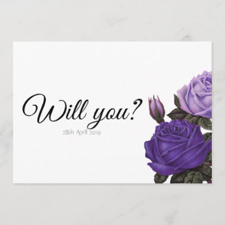 Convites Violet Purple Rosa será minha carta de Bridesmaid