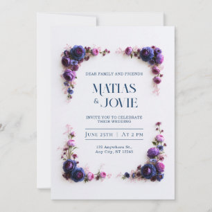 Convites Violet Rose Quadro de Casamento