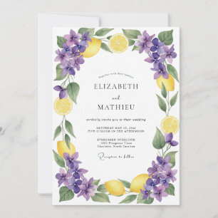 Convites Violeta Amarelo Radiante Citrino Casamento