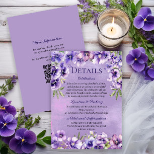 Convites Violetas Roxas Elegantes Detalhes do 50º Aniversár