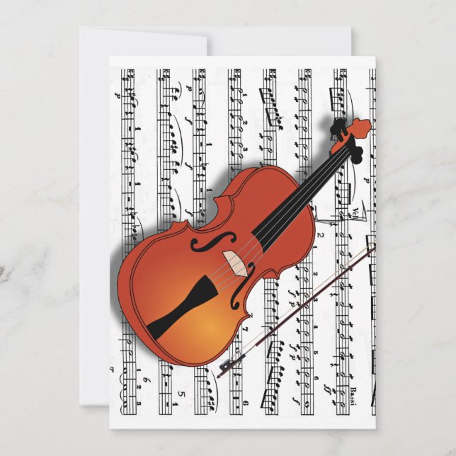 Convites Violin Lover,Junte-Se A Us_Invitation (Frente)
