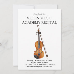 Convites Violin Music Academy Special Considerando