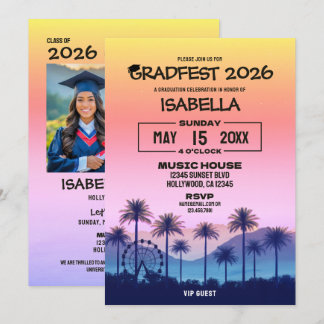 Convites VIP Gradfest 2026 Party Invitation