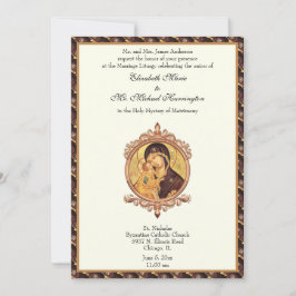 Convites Virgem Católica Bizantina Mary Wedding Combo