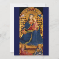VIRGEM COM CRIANÇAS E ÂNGULOS, Azul Dourado
