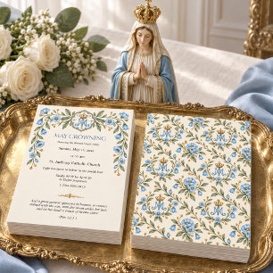 Convites Virgem Maria Bênção Maria Coroação Católica
