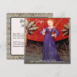 Convites Virgo, a Festa de aniversário Virgem Zodiac Sinal