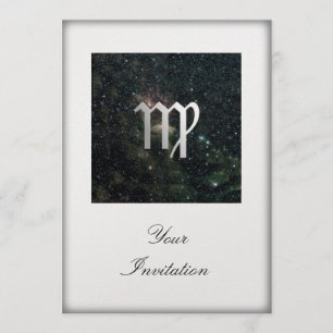 Convites Virgo Sinal Zodíaco de Estrela em Evento de Partid