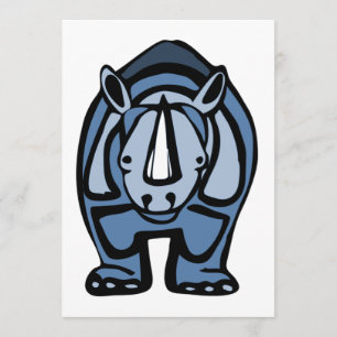 Convites Vírus azul do rinoceronte