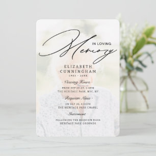 Convites Visão Simples Moderna, Réquiem, Funeral Intercalar