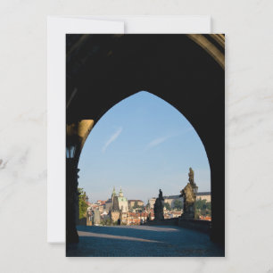 Convites Vista da ponte de Charles em Praga