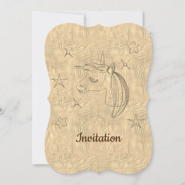 Convites Vista de Férias Douradas (Frente)