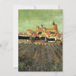 Convites Vista de Saintes Maries por Vincent van Gogh