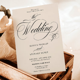 Convites Vitória Chic tudo em um casamento de caligrafia