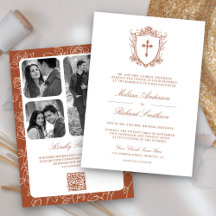 Vitória Terracota Código QR Católico Casamento