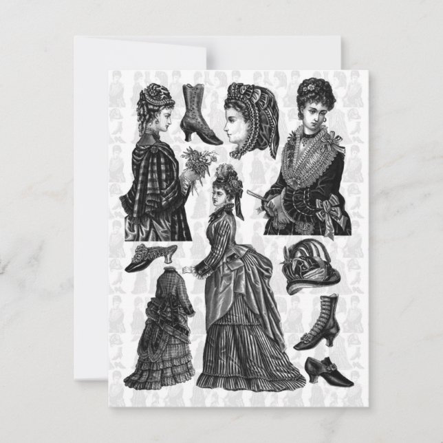 Convites Vitoriano Luncheon (Frente)