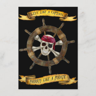 CONVITES VIVA COMO UM CAPITÃO, PARTE COMO UM PIRATA