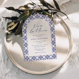 Convites Viva La Novia Blue Talavera Chá de panela