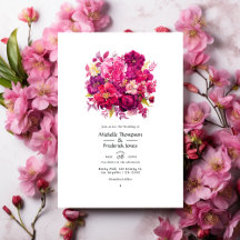 Viva Magenta Floral Wedding