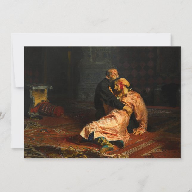 Convites Vivid Retro - Ivan, o Terrível e Seu Filho Ivan (Frente)