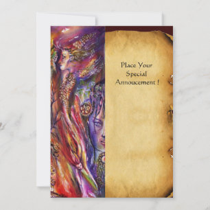 Convites VIVIEN E MERLIN Pergaminho de Fantasia