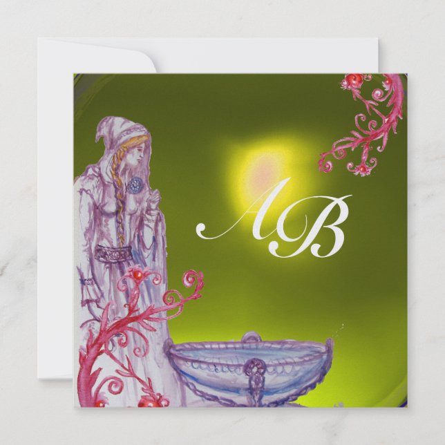 Convites VIVIEN MONOGRAM - gelo amarelo topaz (Frente)