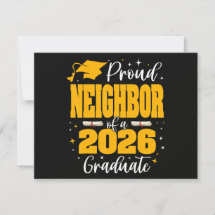 Convites Vizinho Orgulhoso De Um Graduado Da Turma De 2026