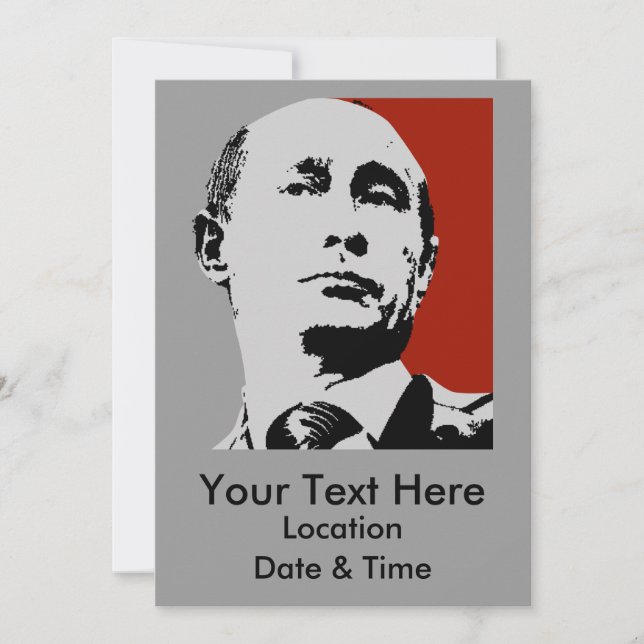 Convites Vladimir Putin Vermelho (Frente)