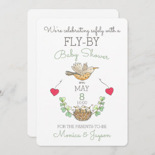 Convites Voar Por Bird Nest Drive Por Chá de fraldas