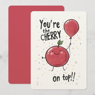 Convites Você é a Cherry em cima!   Uma saudação de anivers