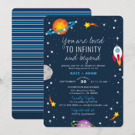 Convites Você É Chá de fraldas De Adoção De Meninos Amados