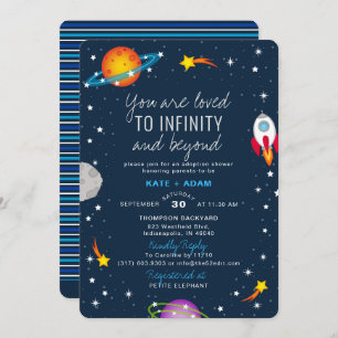 Convites Você É Chá de fraldas De Adoção De Meninos Amados