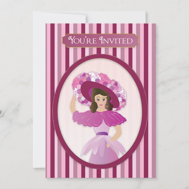 Convites Você é convidada, velha moça de moda e grande chap (Frente)