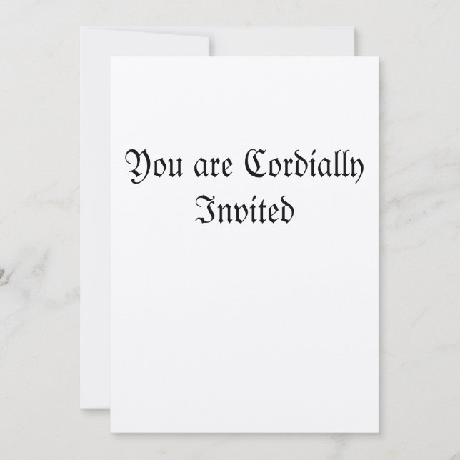 Convites Você é convidado cordial (Frente)