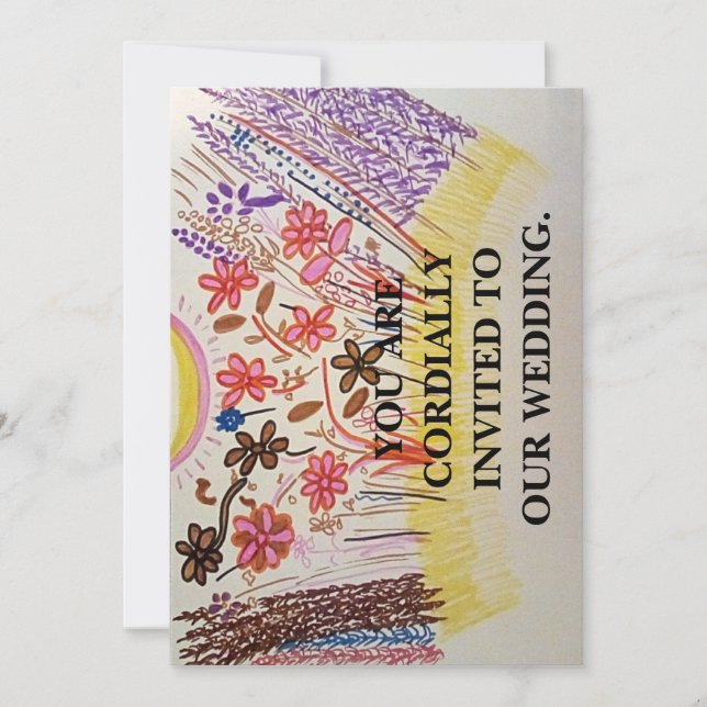 CONVITES VOCÊ É CONVIDADO CORDIALMENTE AO NOSSO CASAMENTO. (Frente)