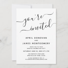 Convites Você é Convidado para Casamento de Tipografia