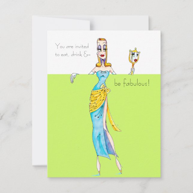Convites Você é convidado para comer, beber e ser fabuloso! (Frente)