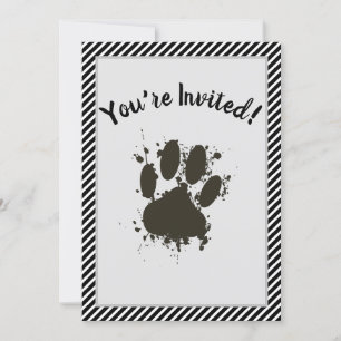 Convites Você É Convidado Para Frisos De Pata De Cão
